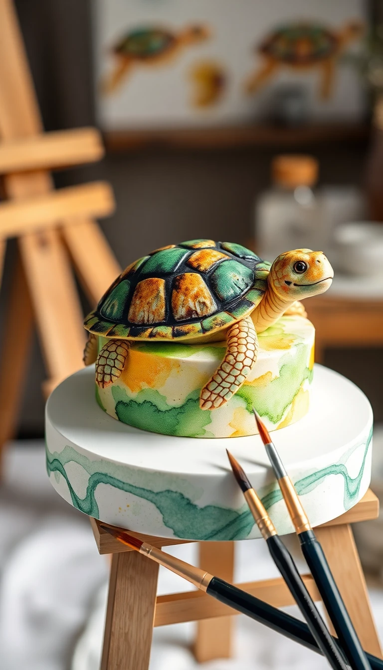 Watercolor Turtle Watercolor Turtle