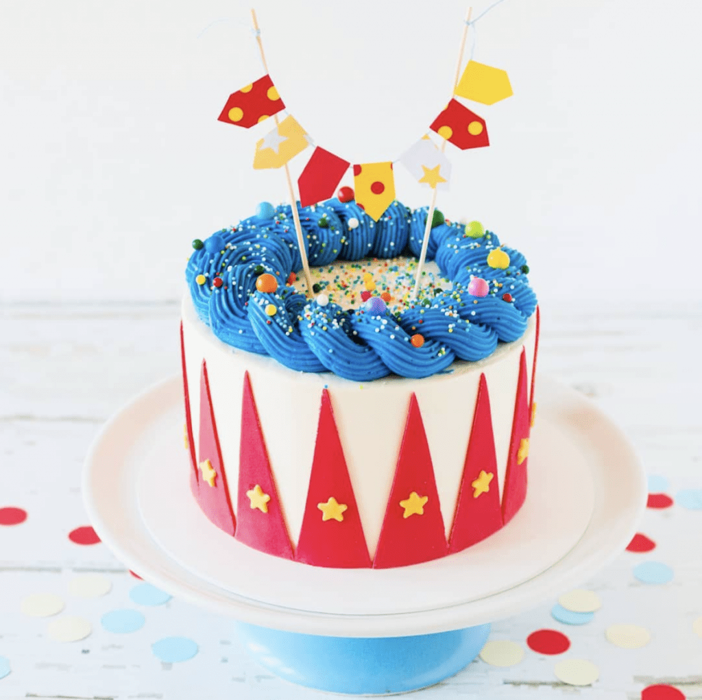 Simple Carnival Buttercream Cake