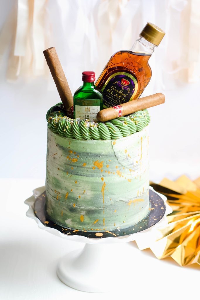 Whiskey & Cigar Cake