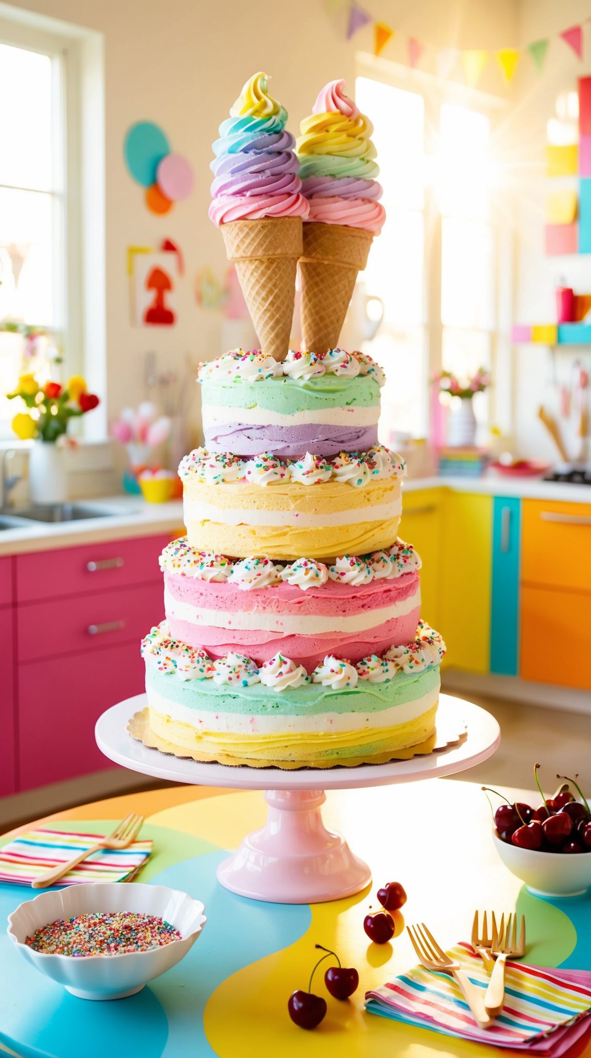 ice cream cone cake