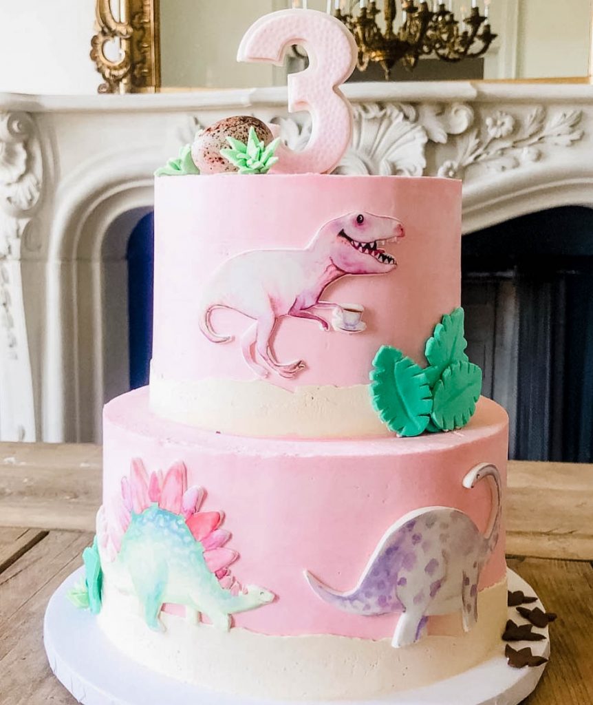 pink Dino Cake