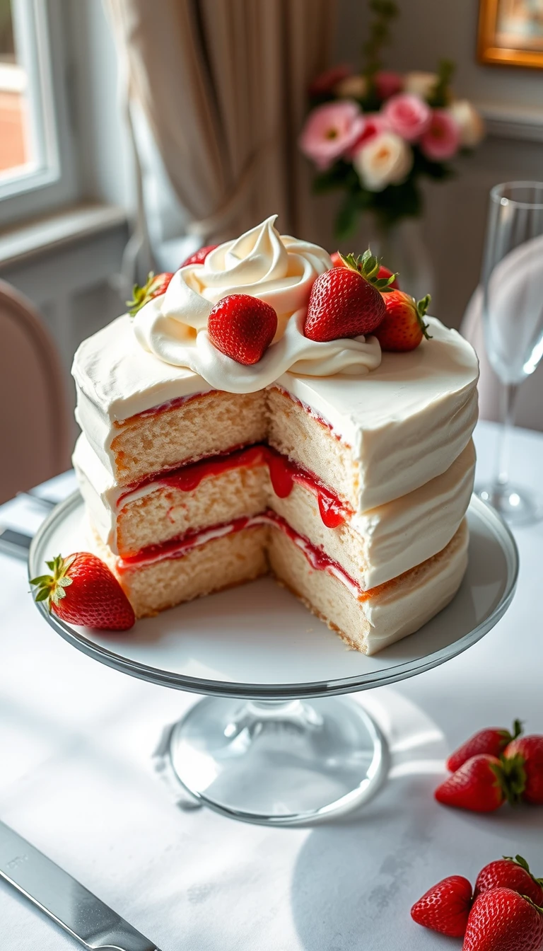 strawberry champagne cake