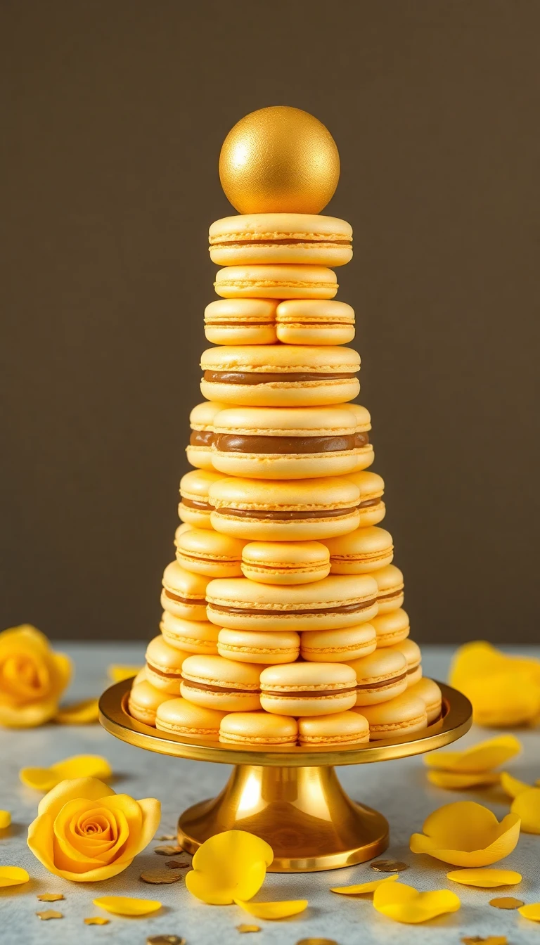 Passionfruit Macaron Tower Passionfruit Macaron Tower