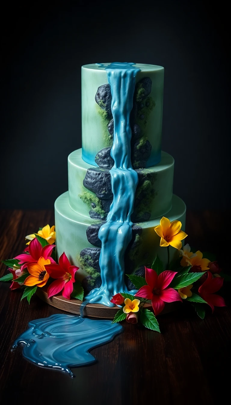 Tropical Waterfall Cascade Tropical Waterfall cascade