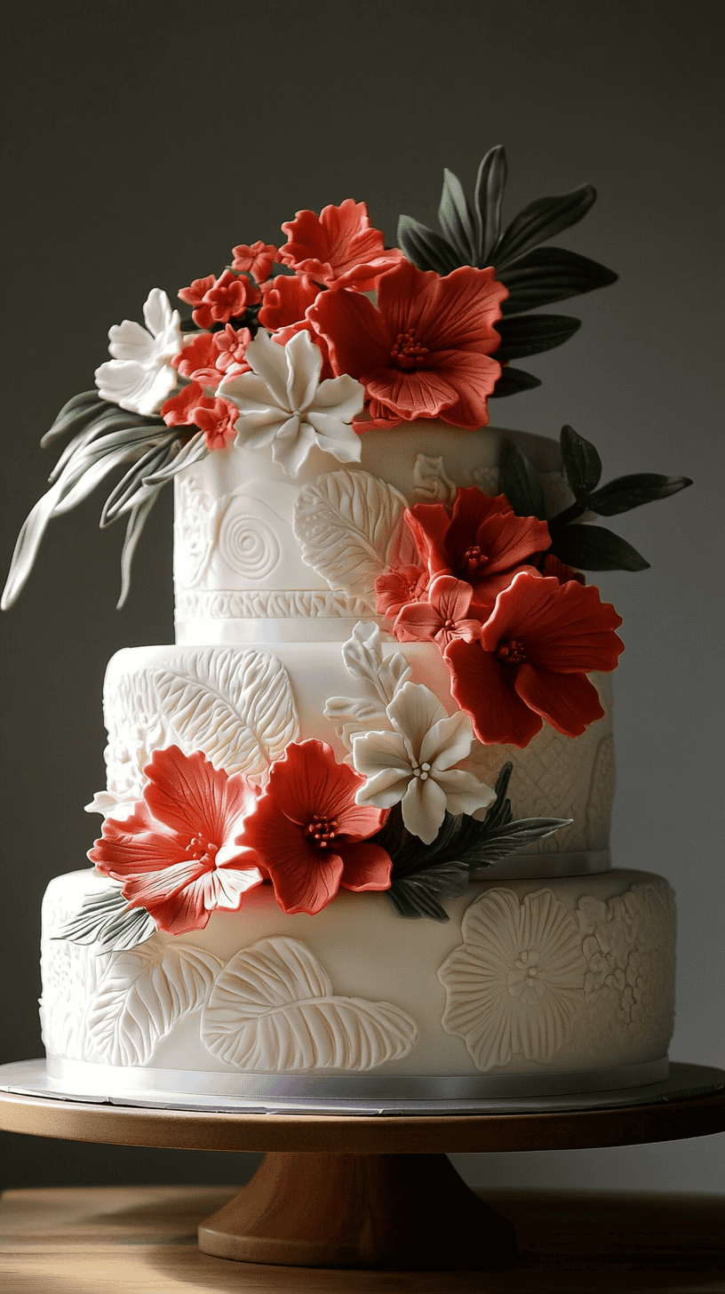 A minimalist Mexican wedding cake with a focus on simplicity and elegance.