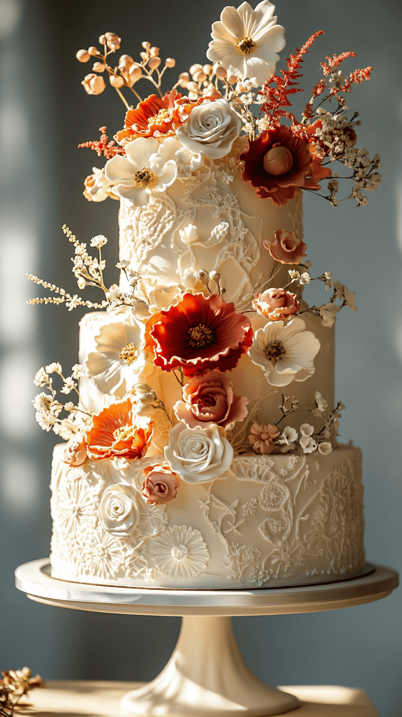 A minimalist Mexican wedding cake with a focus on simplicity and elegance.